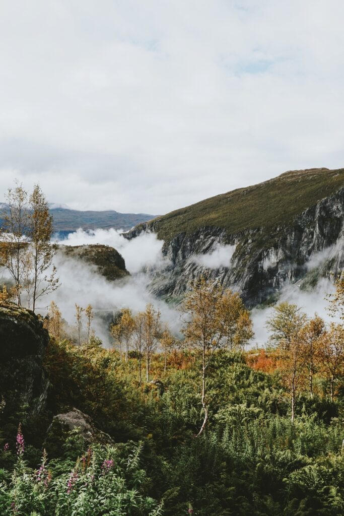 Paysage nordique représentant le Gluggaveður, ce terme qui ne trouve pas de traduction en français et qui désigne la soi disant météo de fenêtre.