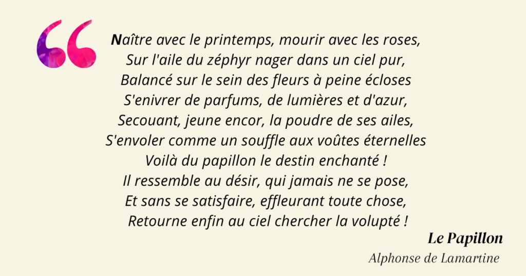 Texte créatif, une poésie d'Alphonse de Lamartine